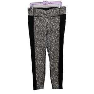 Lands' End Black and Gray Patterned Leggings